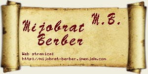 Mijobrat Berber vizit kartica